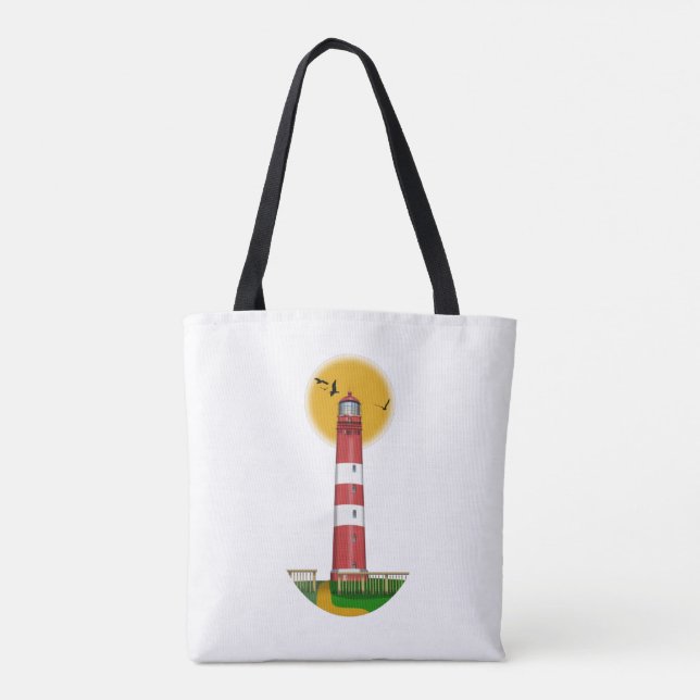 Tote Bag Amrum Lighthouse Allemagne (Dos)