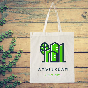 Tote Bag Amsterdam Pays-Bas Holland Dutch Green City