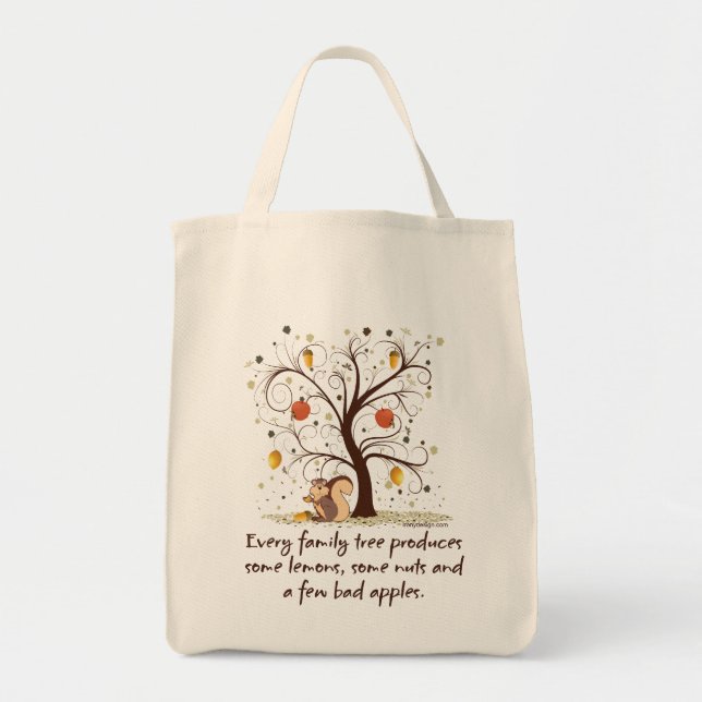 Tote Bag Amusant arbre généalogique (Devant)