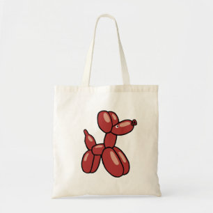 Tote Bag Amusant, dessin de chien de ballon rouge