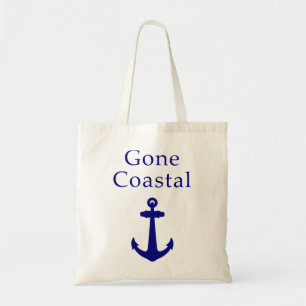 Tote Bag Amusant est parti l'Ancre côtière bleu marine
