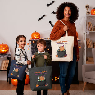 Tote Bag Amusant Halloween Capybara sorcier Assistant Cauld