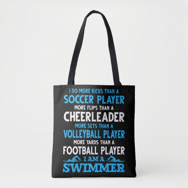 Tote Bag Amusant nage définition nager (Devant)