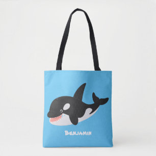 Tote Bag Amusante baleine orque mignonne dessin animé