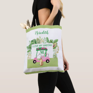 Tote Bag Amusants Golf Panier Monogramme Nom Love Greens   