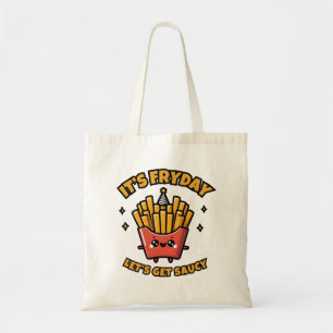Tote Bag Amusement de vendredi : Fête Heure Potato Fries