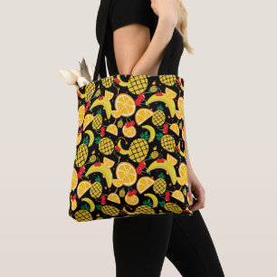 Tote Bag Ananas Bananes Oranges Cerises Fruits tropicaux