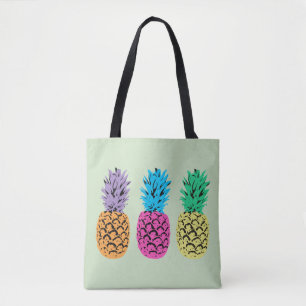 Tote Bag Ananas colorés illustrés