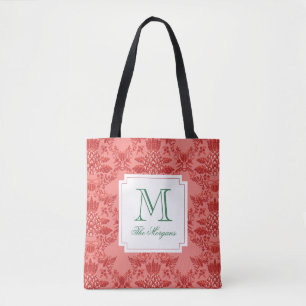 Tote Bag Ananas de Noël festif Monogramme