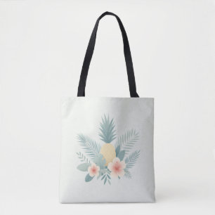 Tote Bag Ananas floral & Hawaiian