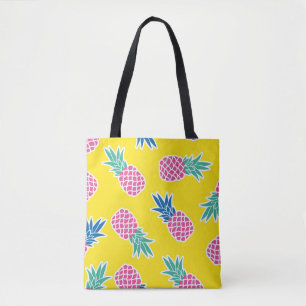 Tote Bag Ananas Frenzy : Caricature Vintage.