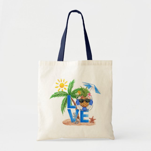 Tote Bag Ananas mignon (Devant)