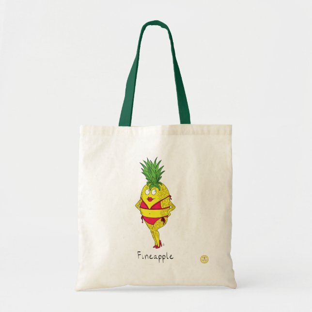 Tote Bag Ananas Pin-up Girl Fruit drôle (Devant)