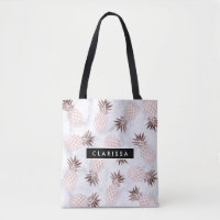 ananas rose d'or de marbre blanc moderne élégant