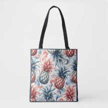 Ananas rouge, blanc et bleu