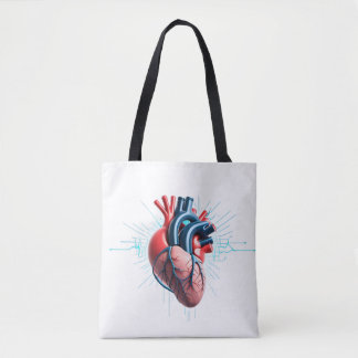 Tote Bag Anatomical Heart – Artistic Medical Illustration