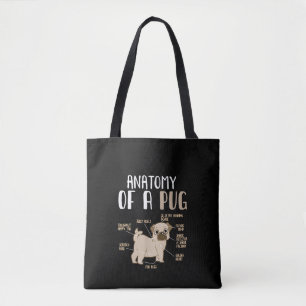 Tote Bag Anatomie D'Une race Carlin Chien Animaux De Compag