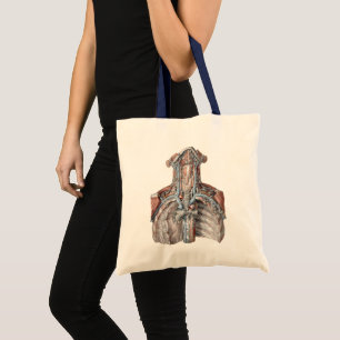 Tote Bag Anatomie humaine vintage de la gorge, du cou, de l