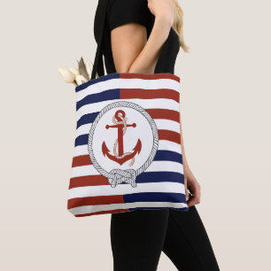 Tote Bag Ancrage de navire rouge rouille marine, marine, ba
