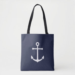 Tote Bag Ancre bleue marine