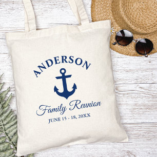 Tote Bag Ancre Bleue marine marine de la Réunion familiale