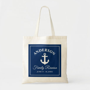 Tote Bag Ancre bleue marine Réunion de famille