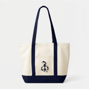 Tote Bag ancre de bateau à voile bleu marine