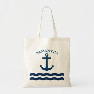Tote Bag Ancre lisse Nautique Personnalisé