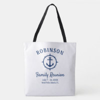 Ancre nautique Famille Réunion Marine Bleu & Blanc
