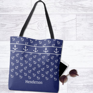 Tote Bag Ancres nautiques sur la marine