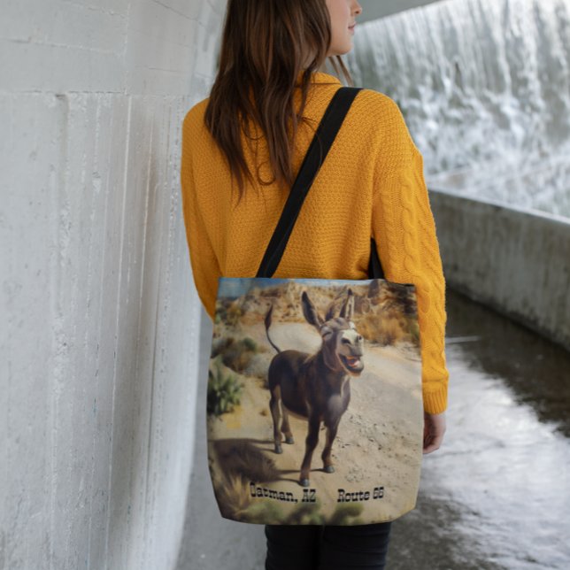 Tote Bag âne souriant, Oatman Arizona, Route 66 (Créateur téléchargé)