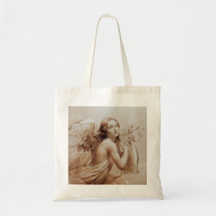 TOTE BAG ANGE JOUER LYRA SUR LES NUAGES
