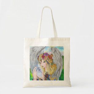 Tote Bag Ange tenant une licorne