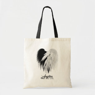 Tote Bag ANGEL AILES COEUR Noir+Blanc Seulement mi-mal Funn