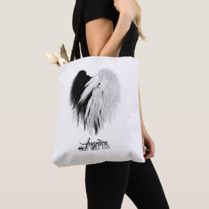 Tote Bag ANGEL AILES COEUR Noir+Blanc Seulement mi-mal Funn
