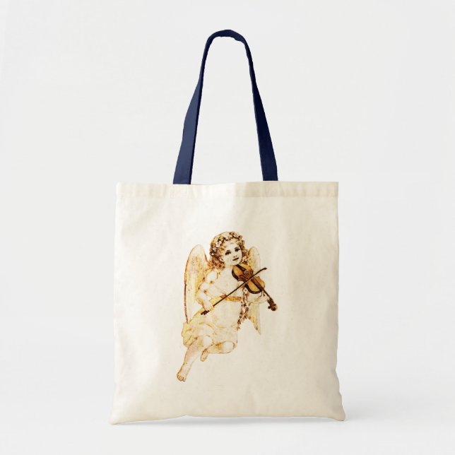 Tote Bag Angel Jouer un violon (Devant)