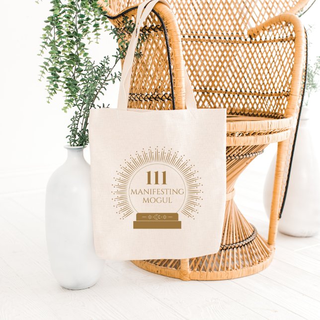 Tote Bag Angel Numéro 111 Manifesting Mogul (Angel Number 111 Manifesting Mogul Tote Bag for the Spiritual Baddie.)