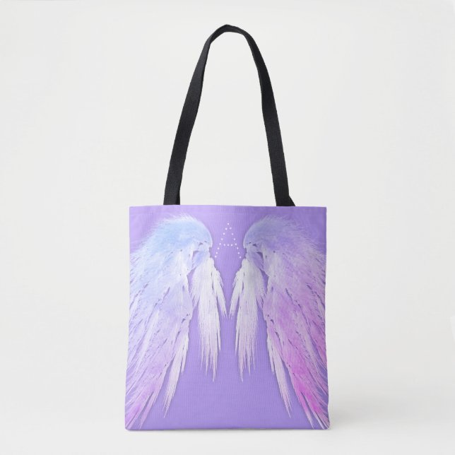 Tote Bag ANGEL WINGS Fairy Purple Monogramme (Devant)