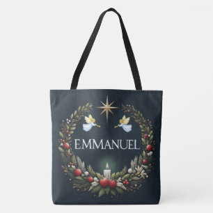 Tote Bag anges de Noël Emmanuel