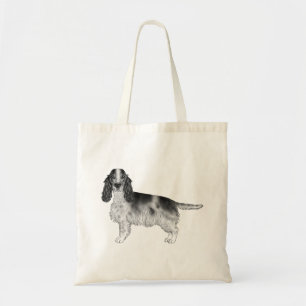 Tote Bag Anglais Cocker Spaniel Design En Noir Et Blanc