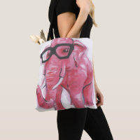 Animal Dapper | Eléphant Rose Dans Les Lunettes De