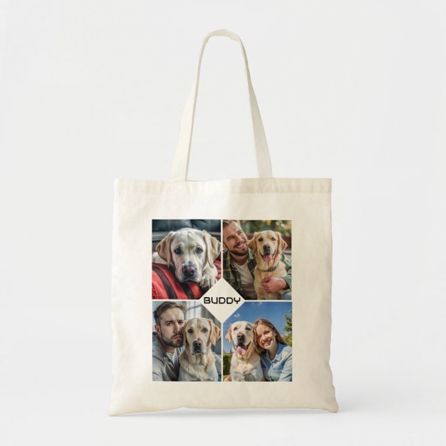 Tote Bag animal de compagnie de collage photo de chien pers (Devant)