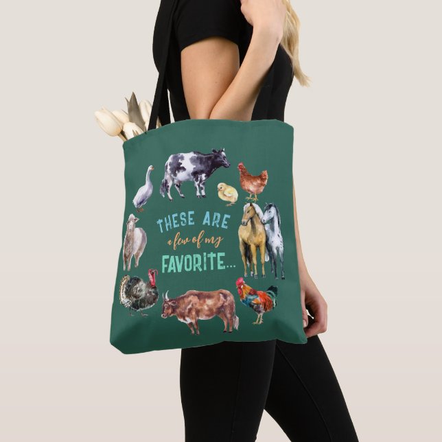 Tote Bag Animal de ferme Voici quelques-uns de mes aquarell (De près)