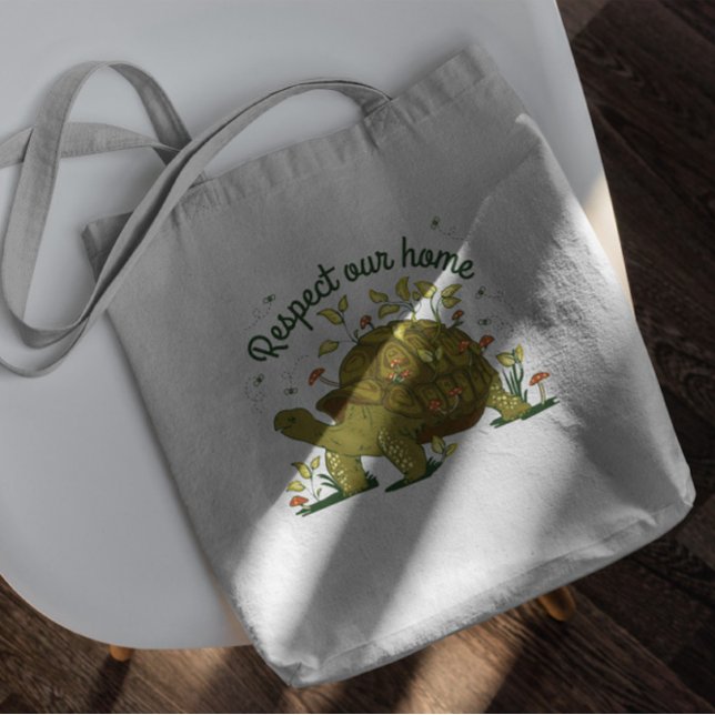 Tote Bag Animal de la tortue terrestre dans la nature (Créateur téléchargé)
