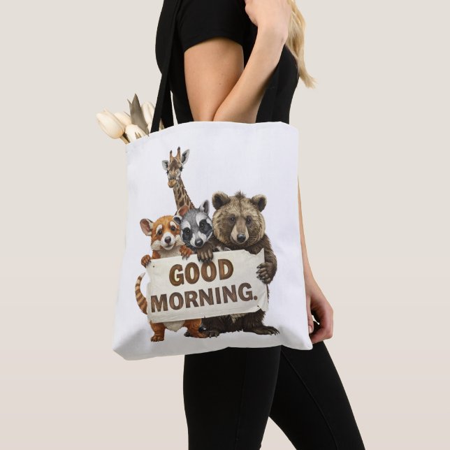 Tote Bag Animals, Good Morning, (De près)