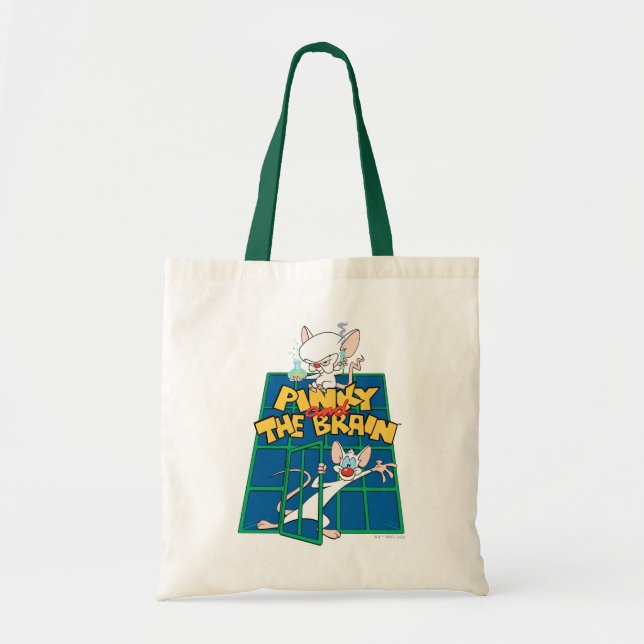 Tote Bag Animaniacs | Pinky et le graphique de la cage céré (Devant)