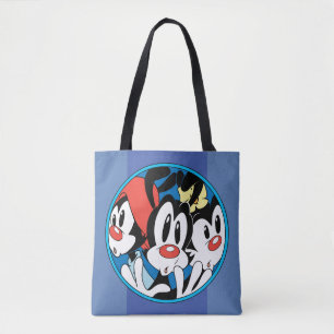 Tote Bag Animaniacs   Warner Siblings Circle Graphic