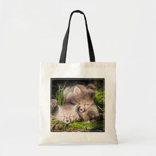 Tote Bag Animaux de bébés cutest Baby Red Fox Kits Sleepi