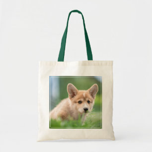 Tote Bag Animaux de bébés cutest   Corgi Puppy dans le tria