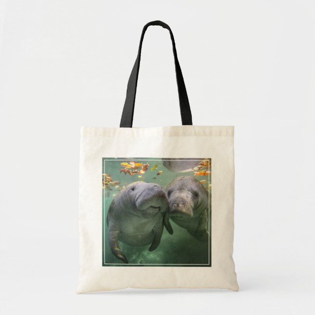 Tote Bag Animaux de bébés cutest | Deux Manatees (Devant)
